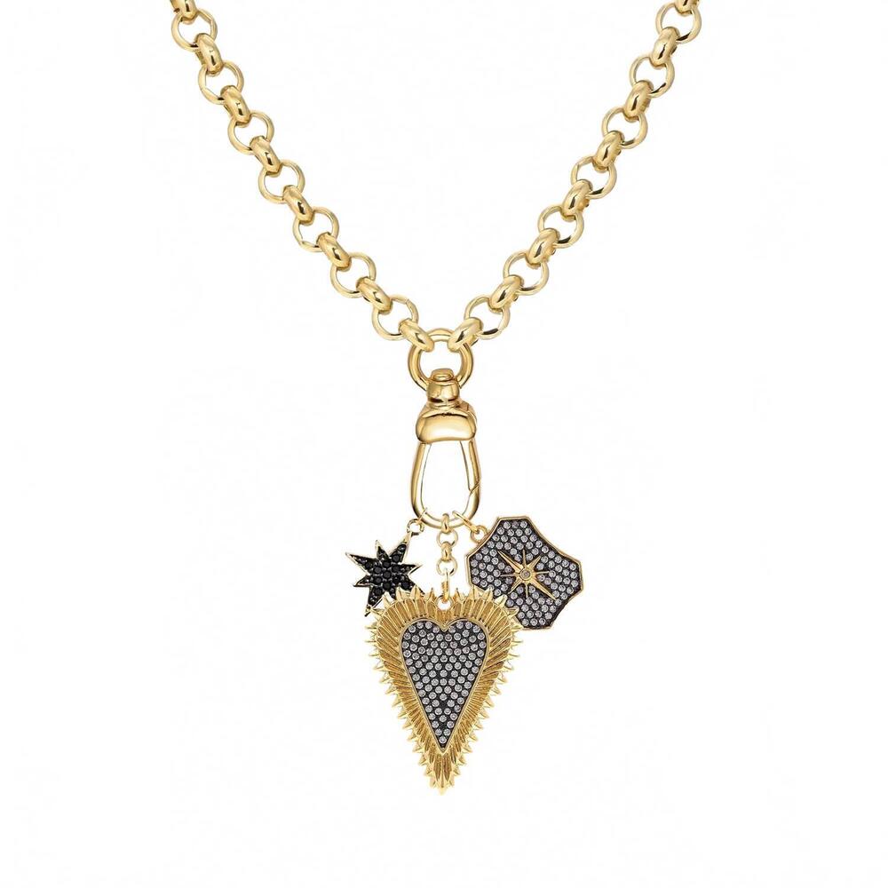 NEW ADRIANA PAPPAS women's lucky charm necklace in gold